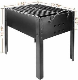 YSSOA 14' Portable Grill Charcoa Barbecue Grill, Small D, Grill,Detachable ,