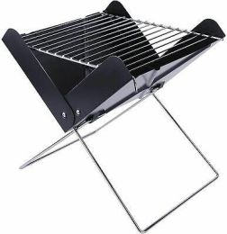 YSSOA 12' Portable Grill Charcoal Barbecue - Folding Notebook Shape Grill,