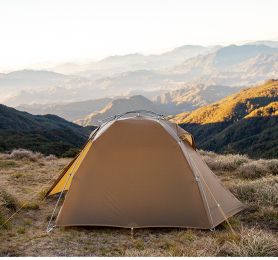 Double Layer Outdoor Camping Tent With Silicon Coating For Two People